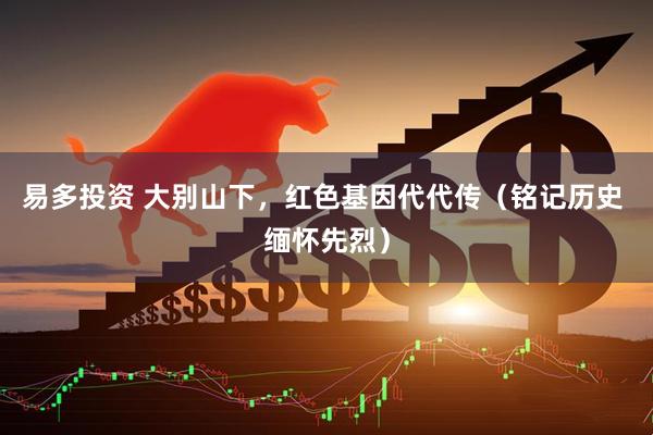 易多投资 大别山下，红色基因代代传（铭记历史 缅怀先烈）