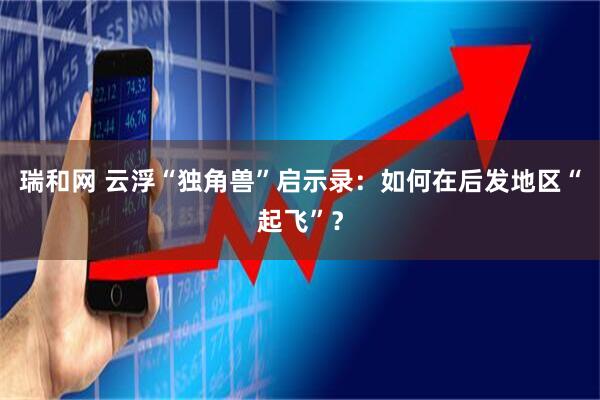 瑞和网 云浮“独角兽”启示录：如何在后发地区“起飞”？